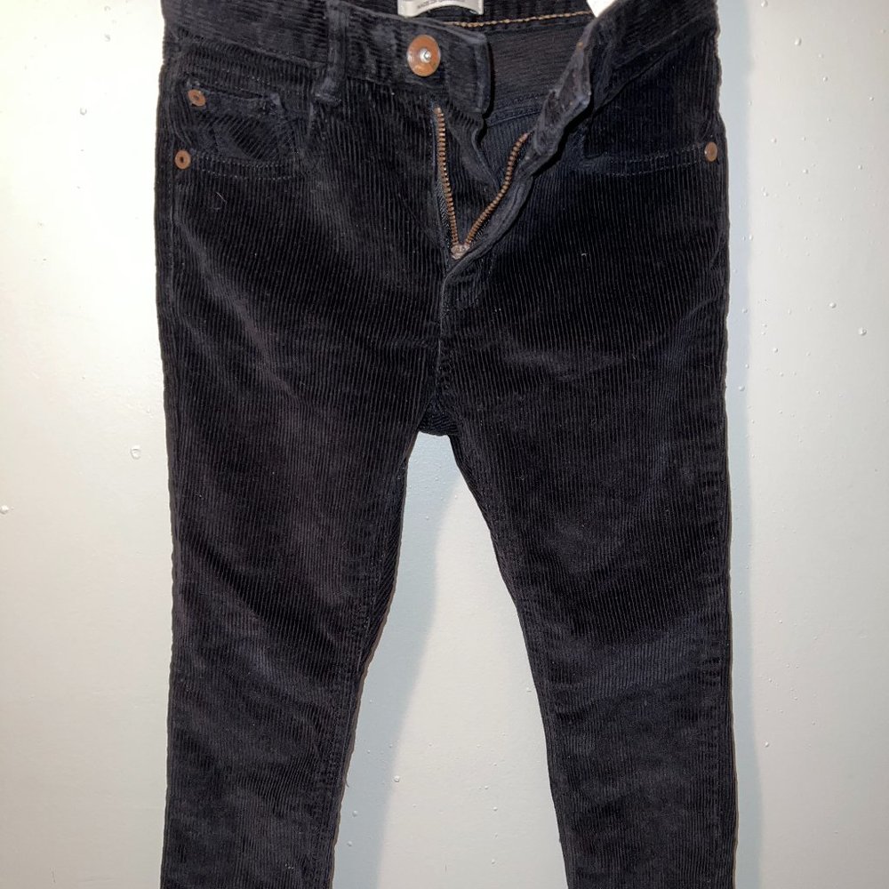 BOYS BLACK CORDUROY PANTS
